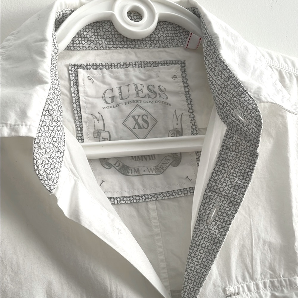 Guess Men's Cotton White Button Down Shirt - Picture 6 of 16